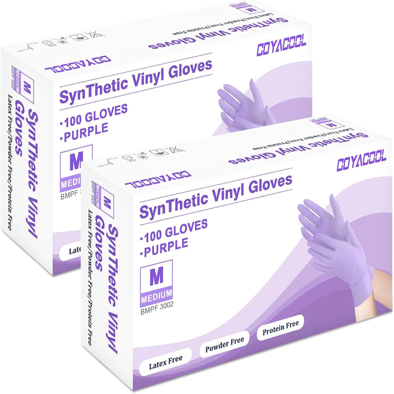 Exam Glove Nitrile - 50/100 Stuks Paarse Nitril Handschoenen Wegwerp