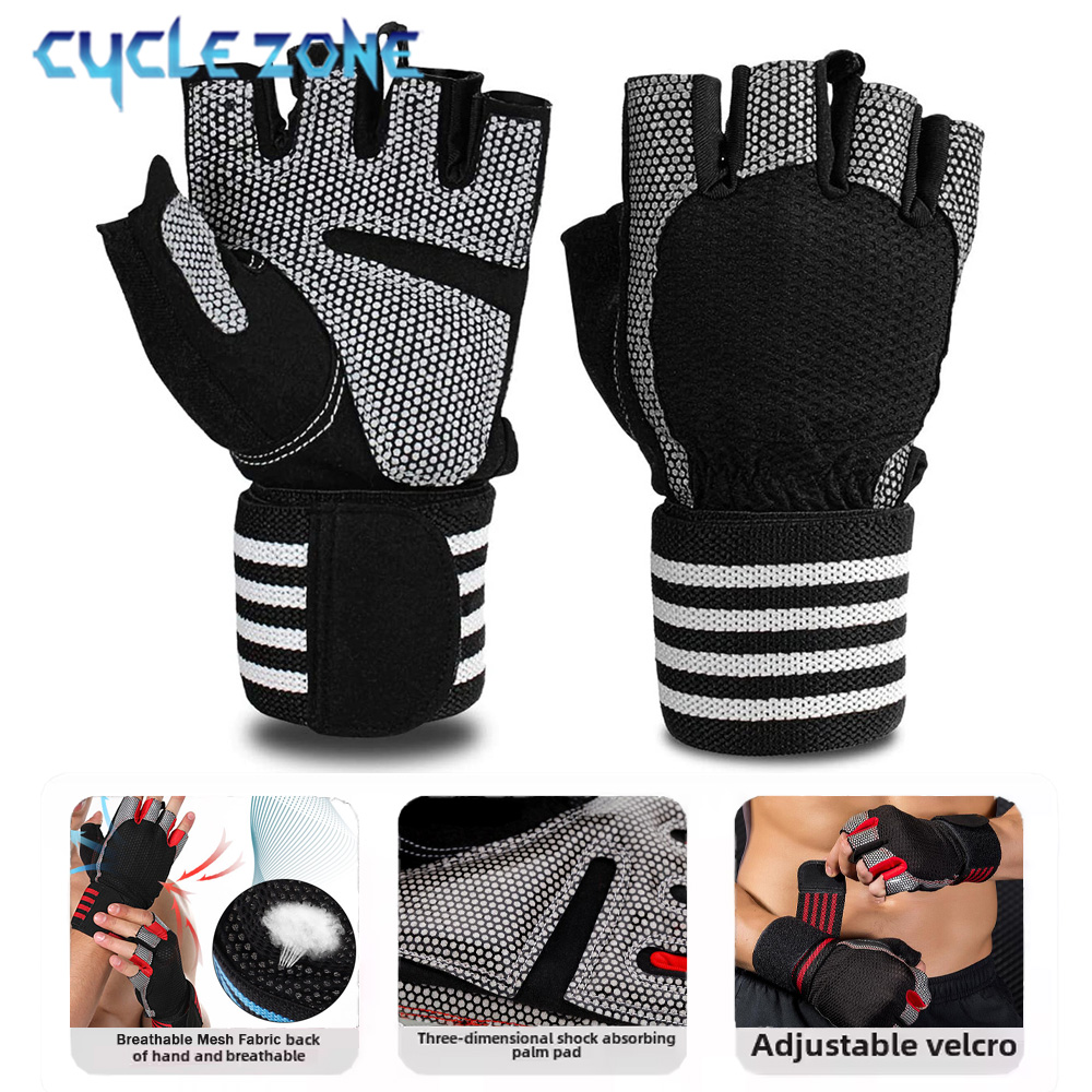 1 paar halve vinger fitnesshan - Workout Glove Gym recensie en prijs