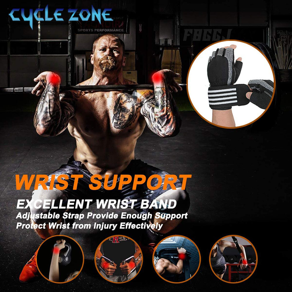 1 paar halve vinger fitnesshan - Workout Glove Gym recensie en prijs